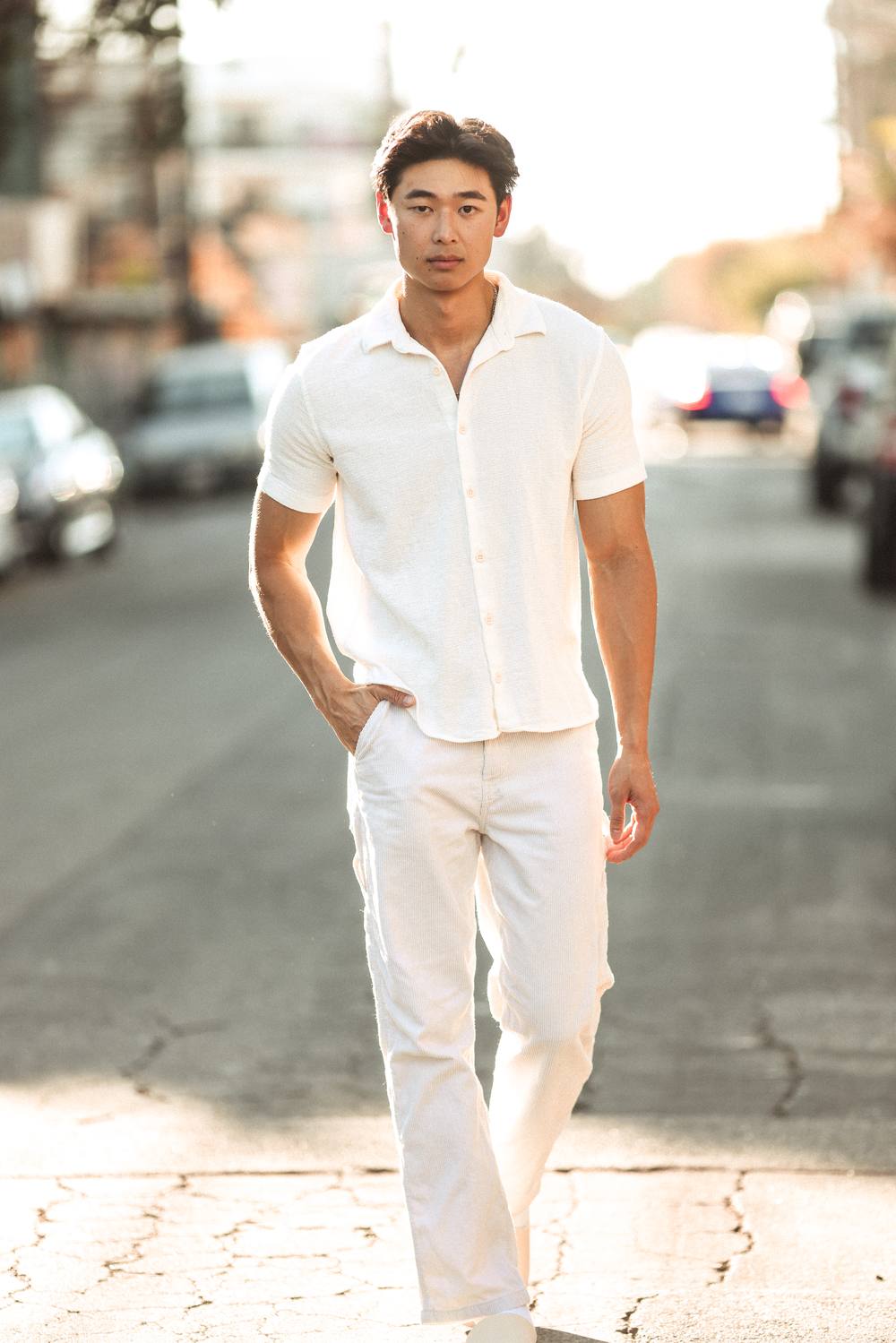 Scott Ho walking through Los Angeles